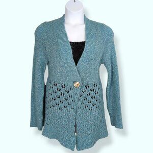 🍁Parkhurst Blue & White Knit Sweater